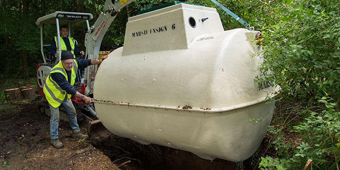 septic tank in ground